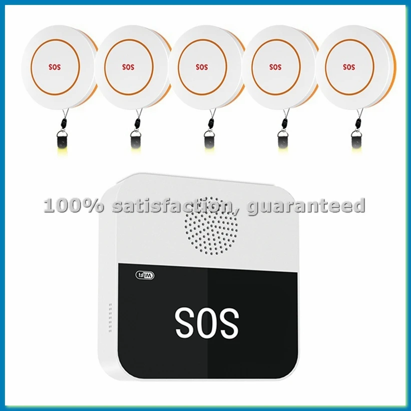 

Умная кнопка экстренного вызова Tuya Smart WiFi SOS для пожилых людей, система оповещения о медицинских чрезвычайных ситуациях с пейджером для опекунов и пациентов - ABWO