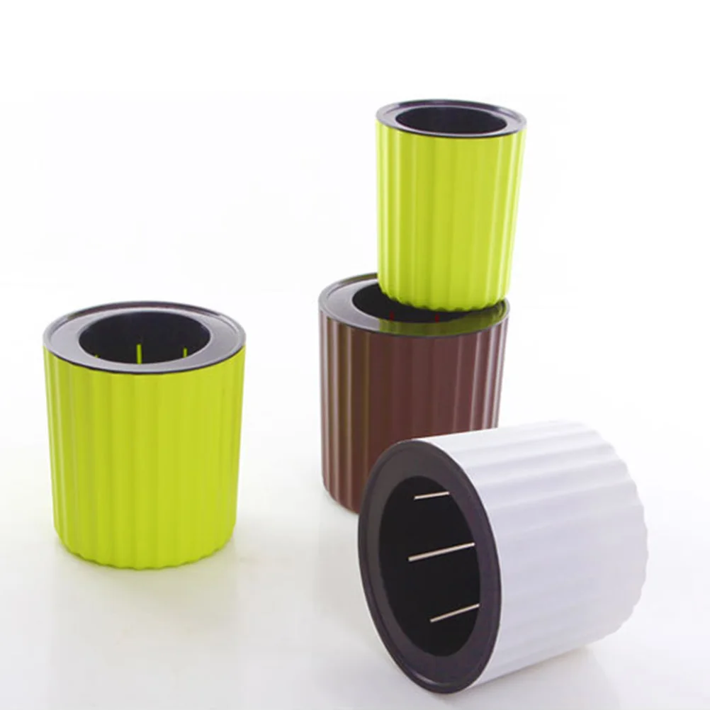 

Round Resin Flowerpot Plant Pots Indoor Unique Planter Self-watering Hydroponics