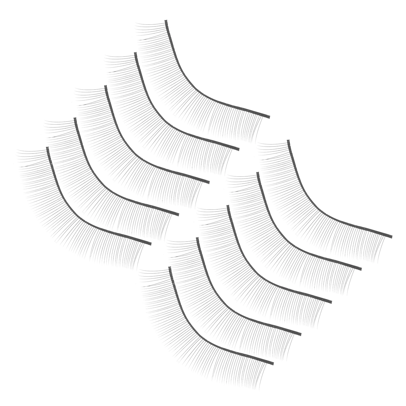 

5 Pairs Practice Lash Strips For Eyelash Extensions Training Beginner Fake Lashes Thin Lash Extension Practice Strips For