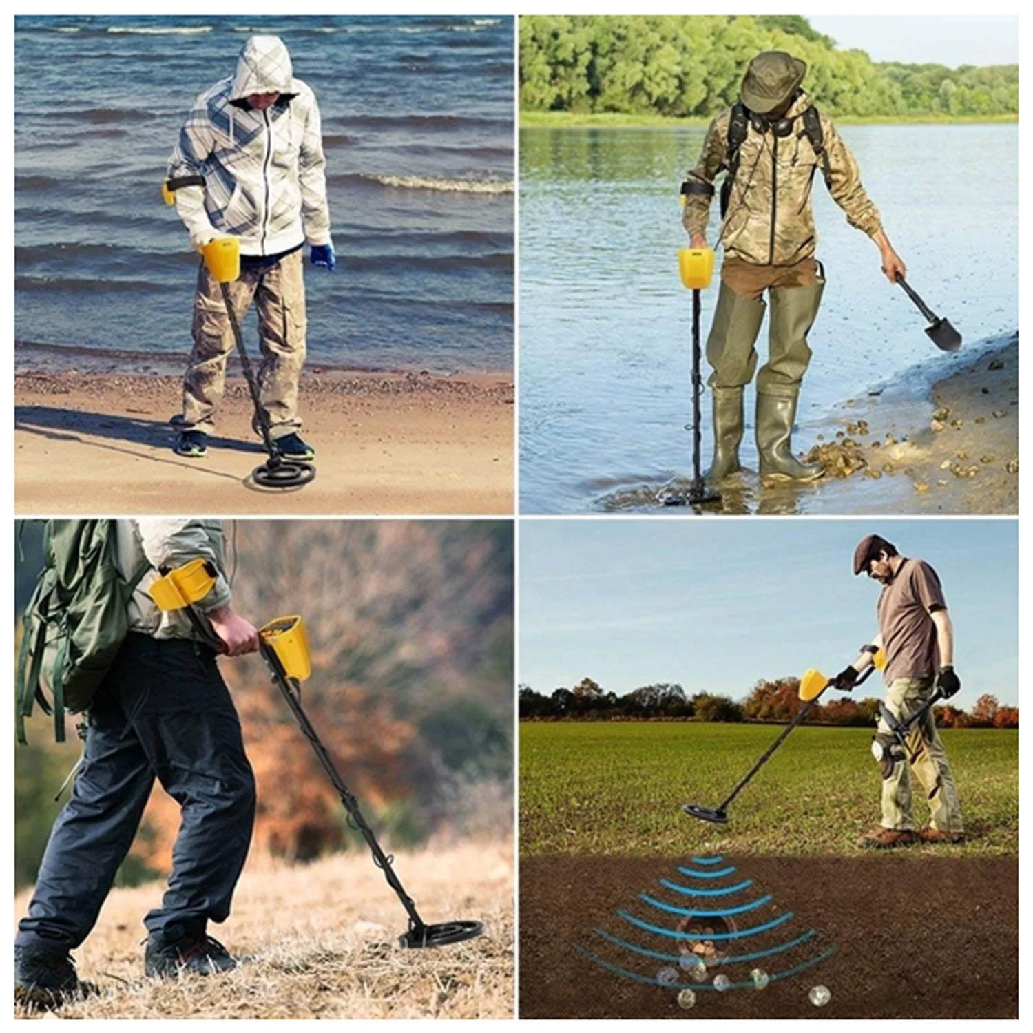 GC1028 Professional Metal Detector P/P Function Disc Mode High Sensitivity-adjustable Waterproof Metal Finder