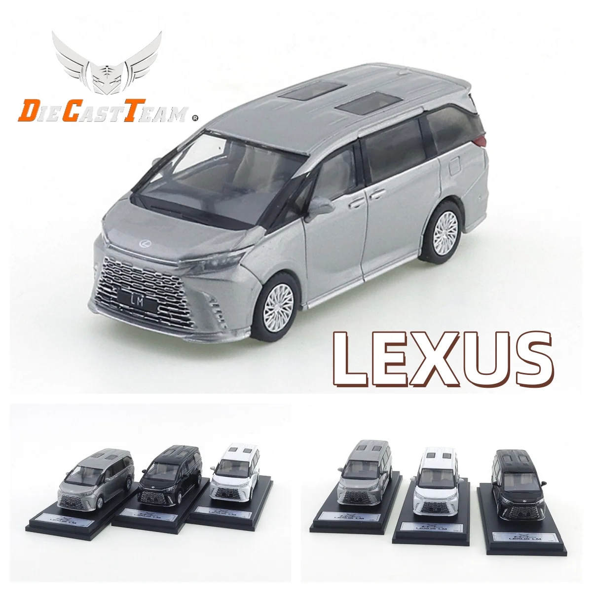 

DCT/Shadow 1/64 LM2 Generation Toyota Nanny Car MPV Van Simulation Alloy Car Model Miniature Small Scale Car Model Decoration