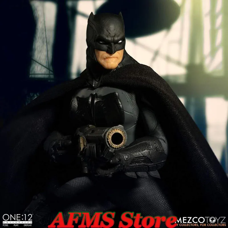 Original Mezco 1/12 Men Soldier Dark Knight Bat Grandpa Comics Superpower Hero Model 6Inch Action Figures Body Dolls Gifts