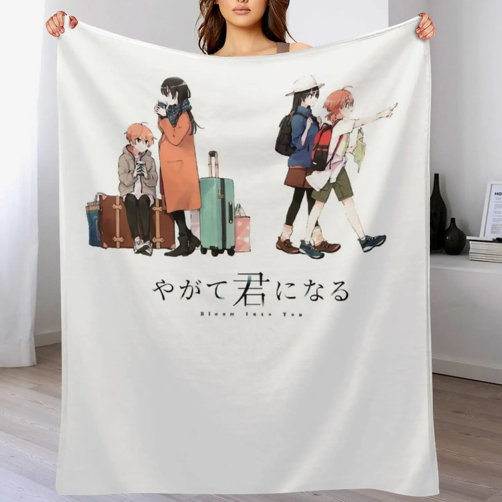 

Bloom Into you Travel Throw Blanket wednesday Sleeping Bag Stuffeds halloween Blankets