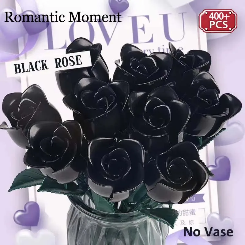 12 Pcs Black Rose B… - image