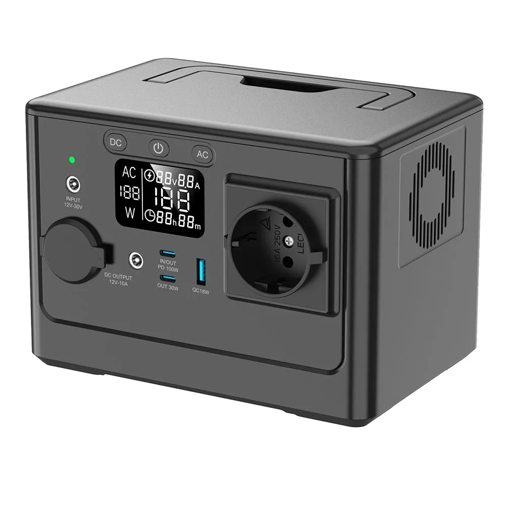 OEM Portable Power Station 1000W 350W 192WH LiFePO4 Solar Generator with Pure Sine Wave for Emergency Power and Car Use