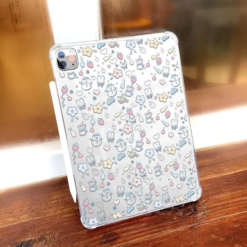 

Для Apple IPad Air 4 5 10,9 10-го поколения защитный чехол Soft Pro 12,9 11 13 M4 прозрачный односторонний чехол с рисунком