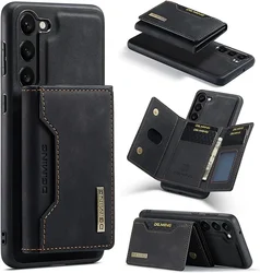 Wallet Case for Samsung Galaxy S26 S25 S24 S22 S23 Ultra Premium Back Cover Magnetic Detachable with Trifold Card Holder