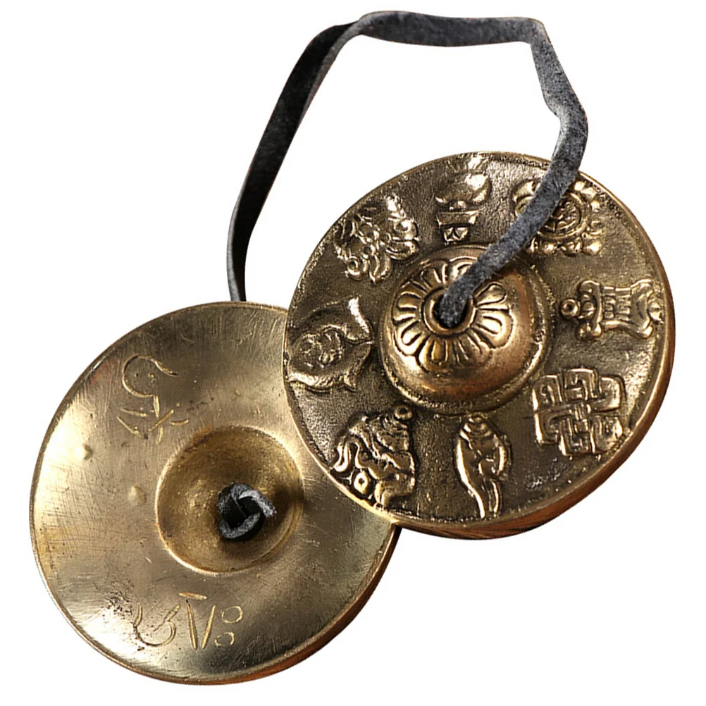 الصنج النحاسي أدوات قرع اليد للبالغين نمط ميمون طقوس التأمل أداء الموسيقى تحطم صغير