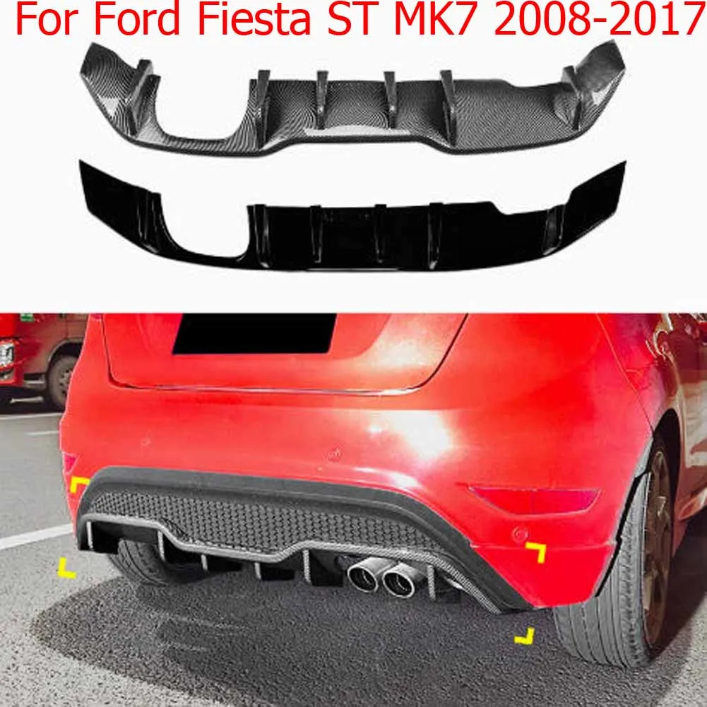 Car Accessories 2012 2013 2014 2015 2016 2017 For Ford Fiesta ST MK7 Rear Bumper Diffuser Lip Parts Exterior Splitter Body Kit