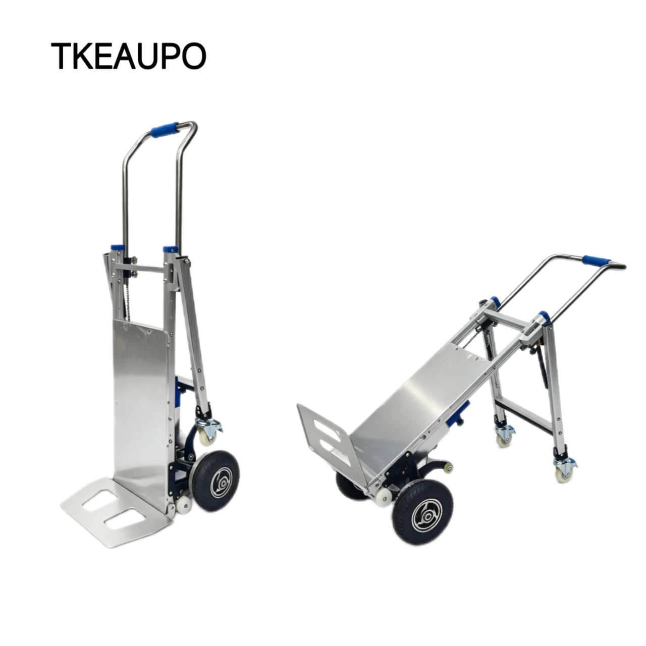 Electric Stair Climbing Trolley Dolly Cart Foldable Trolley Cart Install Additional Brackets and Braking System