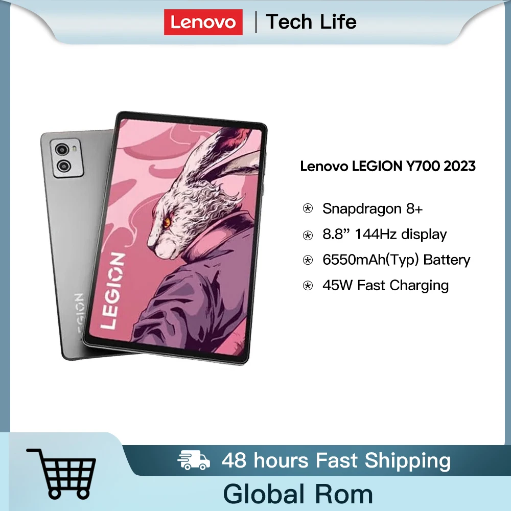 Globa Rom Lenovo LEGION Y700 2023 Snapdragon 8+ ثماني النواة 256GB /512GB 144 هرتز معدل تحديث ZUI15 WIFI كمبيوتر لوحي للألعاب Lenovo Tab