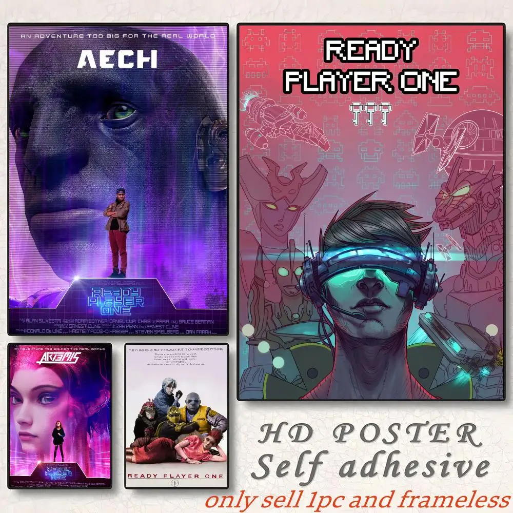 Movie R-Ready Player One Hot Poster Gift with prints Home bedroom living room decoration promotion and display