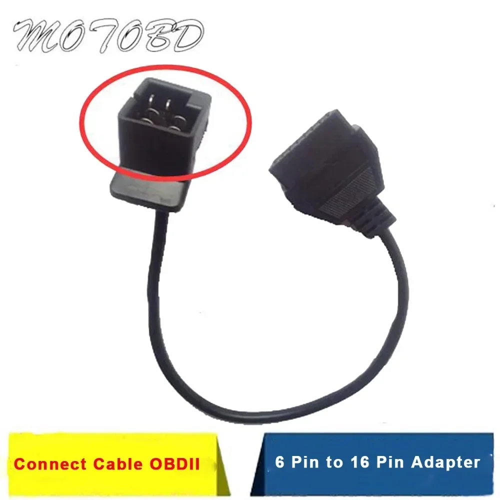 6 To 16 Pin OBD2 Adapter Car OBD Diagnostic Cable ELM327 Extension Connector For Chrysler Dodge 6 Pin