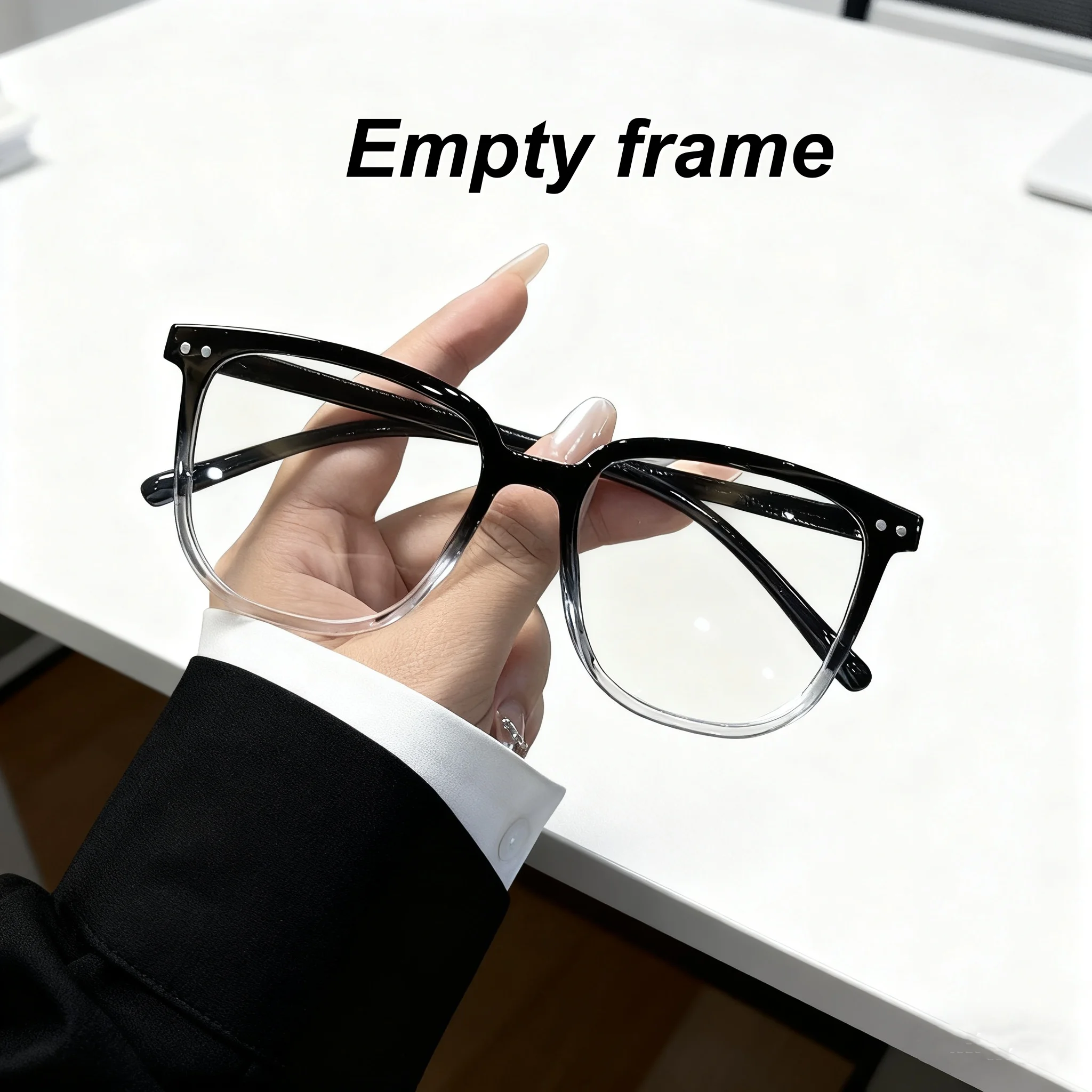 

2025 New Fashionable Personalized Super Large Frame Women's Glasses Stand Ultra Light Neutral Face Display Small Empty Stand