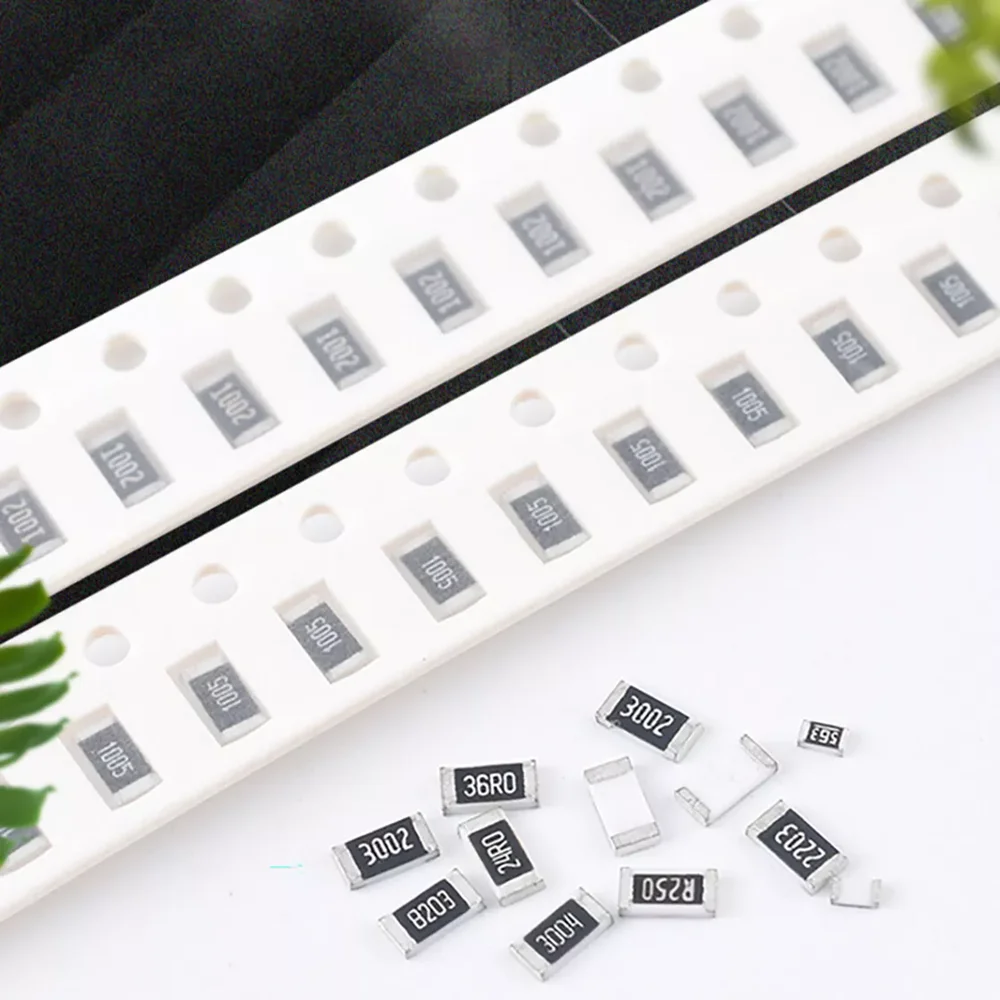 100 Uds 0603 1% resistencia SMD 0R ~ 10M Ohm 1/10W 0,1 vatios resistencias de Chip SMD 0603 (1608) 1,6*0,8mm 1R 10 100 1K 10K 100K 220R 4,7 K