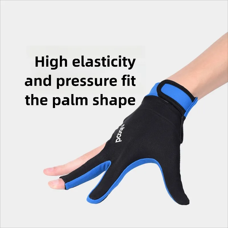 

Billiards Glove Left Hand Three Finger Billiard Glove Non Slip Stickers Elasticity Billiard Training Gloves Accessories