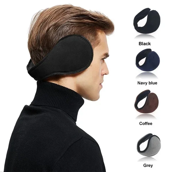 4 BH earmuff hangat tebal pria wanita, penutup telinga perlindungan mewah penutup telinga bersepeda bulu domba tahan angin musim dingin