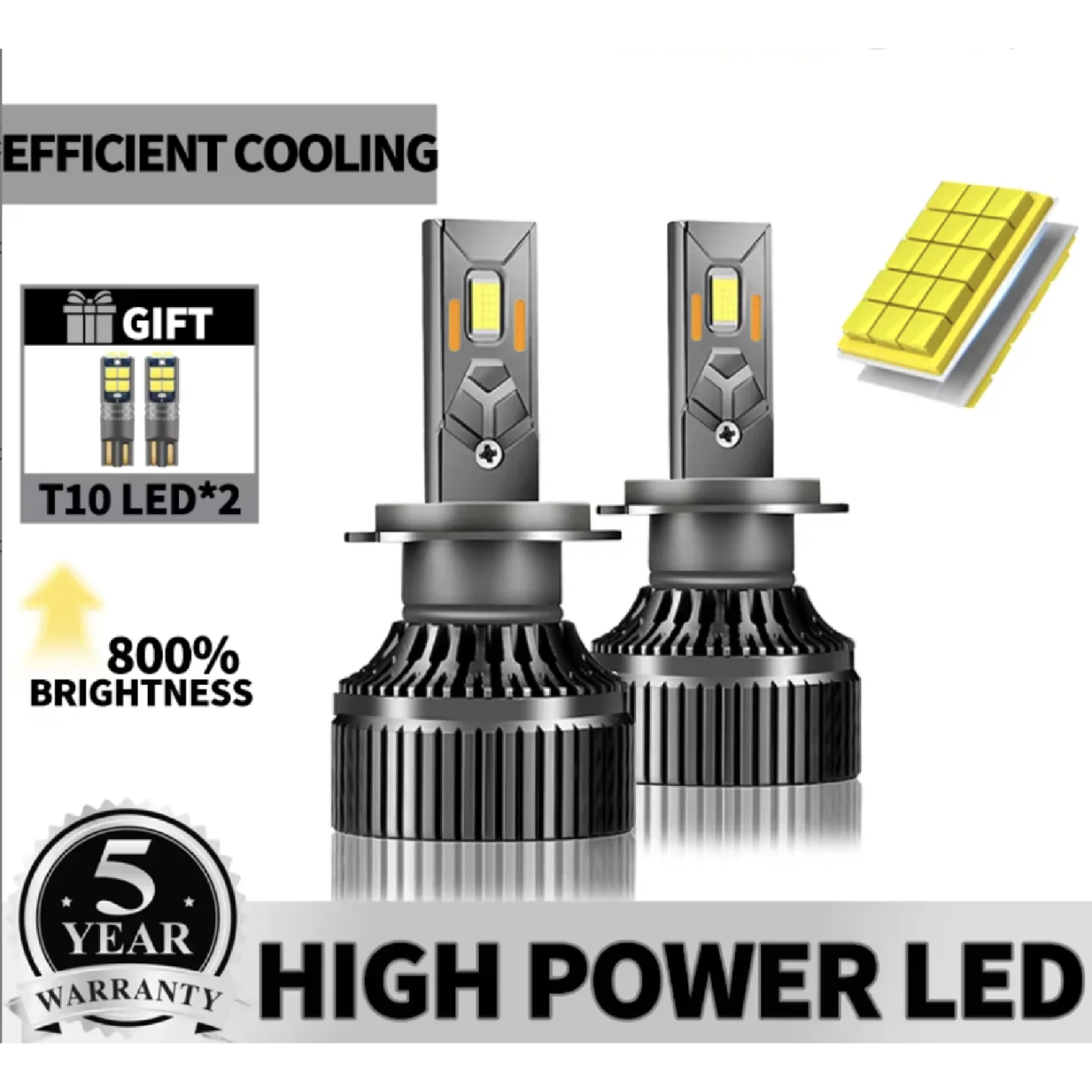 Светодиодные лампы для авто 1200W 800000LM Canbus H4 H7 H1 H8 H9 H11 9005 9006 9012 HB3 HB4, светодиодные фары и противотуманные фонари 6000K 12V