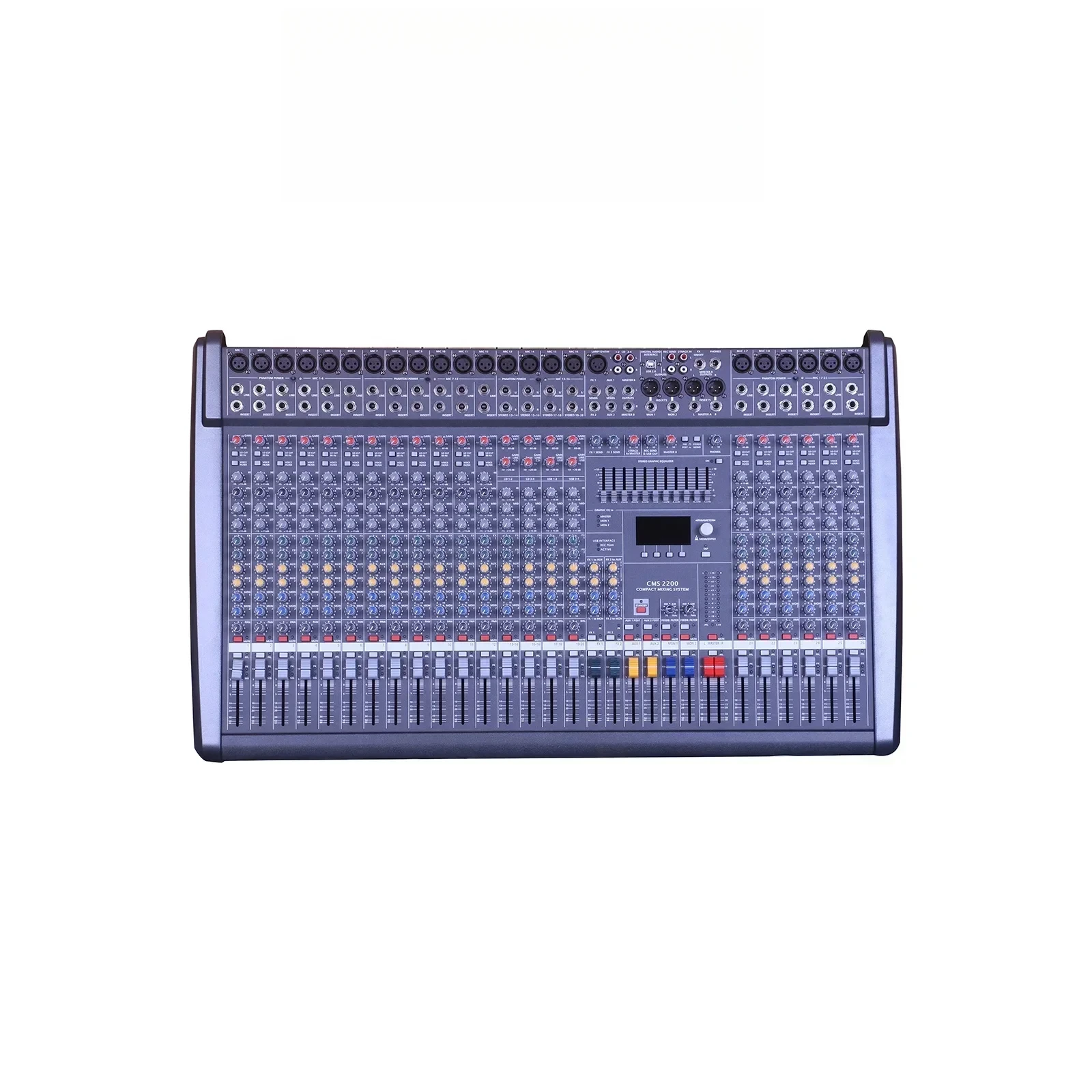 cms2200-3 Professional DJ DSP Digital 22 Channel Audio Mixer Por Live Streaming Video Console for Party Stage Studio