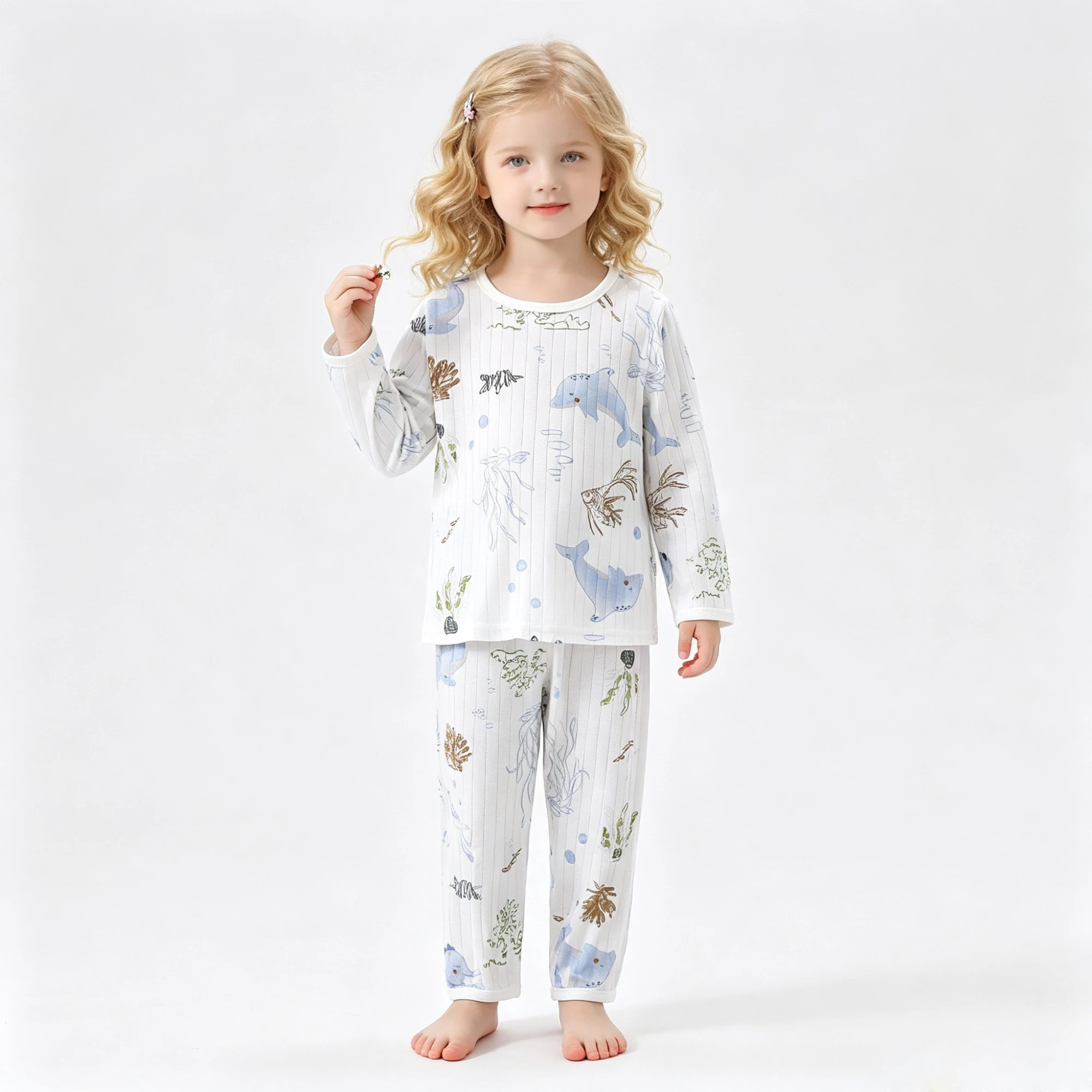 Toddler Baby Girls Pajamas Sets Animal Cartoon Children Sleepwear Kids Homewear Nightwear for 0-10 Years Baby Homewear Pijamas