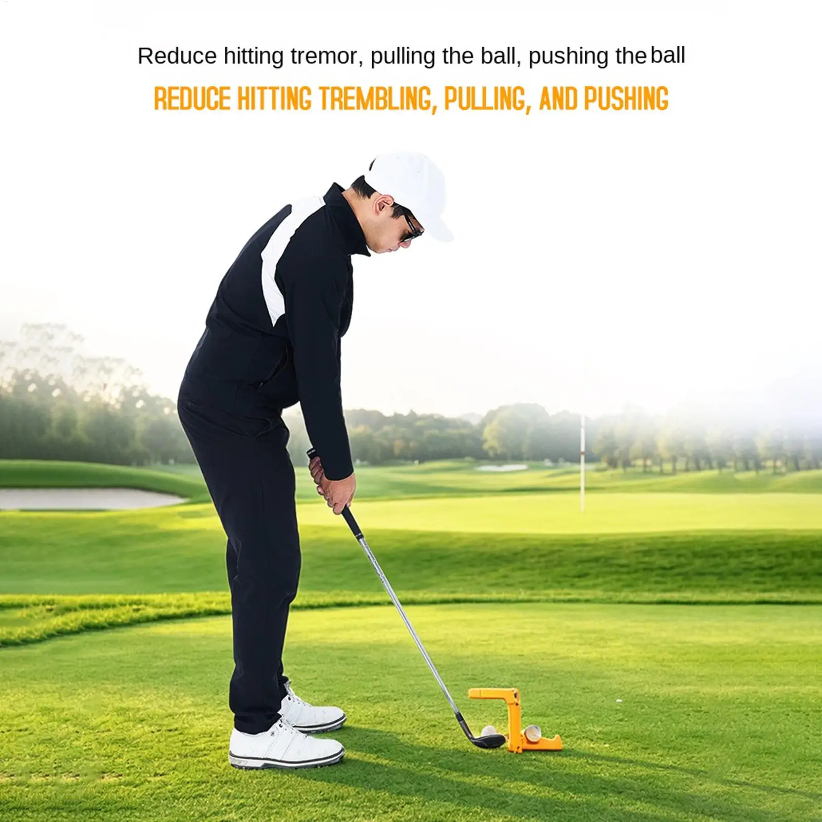 Golf Swing Trainer Portable Anti-Slip Putter Prcatice Accessory Golf Swing Correcting Aids For Men Adults Enthusiasts Beginners
