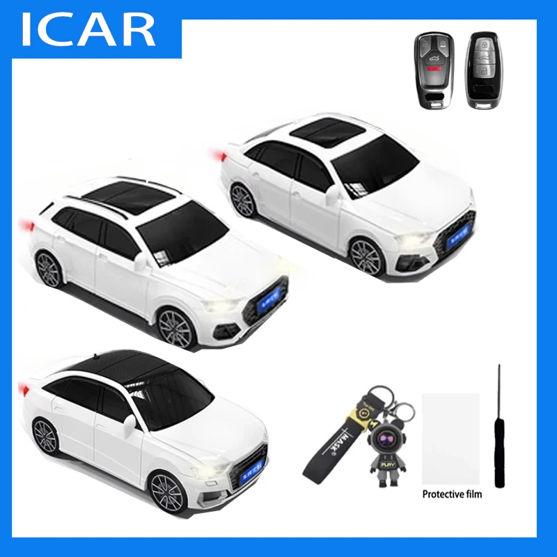 2024 New Car Models For Audi A4 B9 A5 A6 8S 8W Q5 Q7 4M S4 S5 S7 TT TTS TFSI RS Car Key Case Cover Holder Keychain Accessories