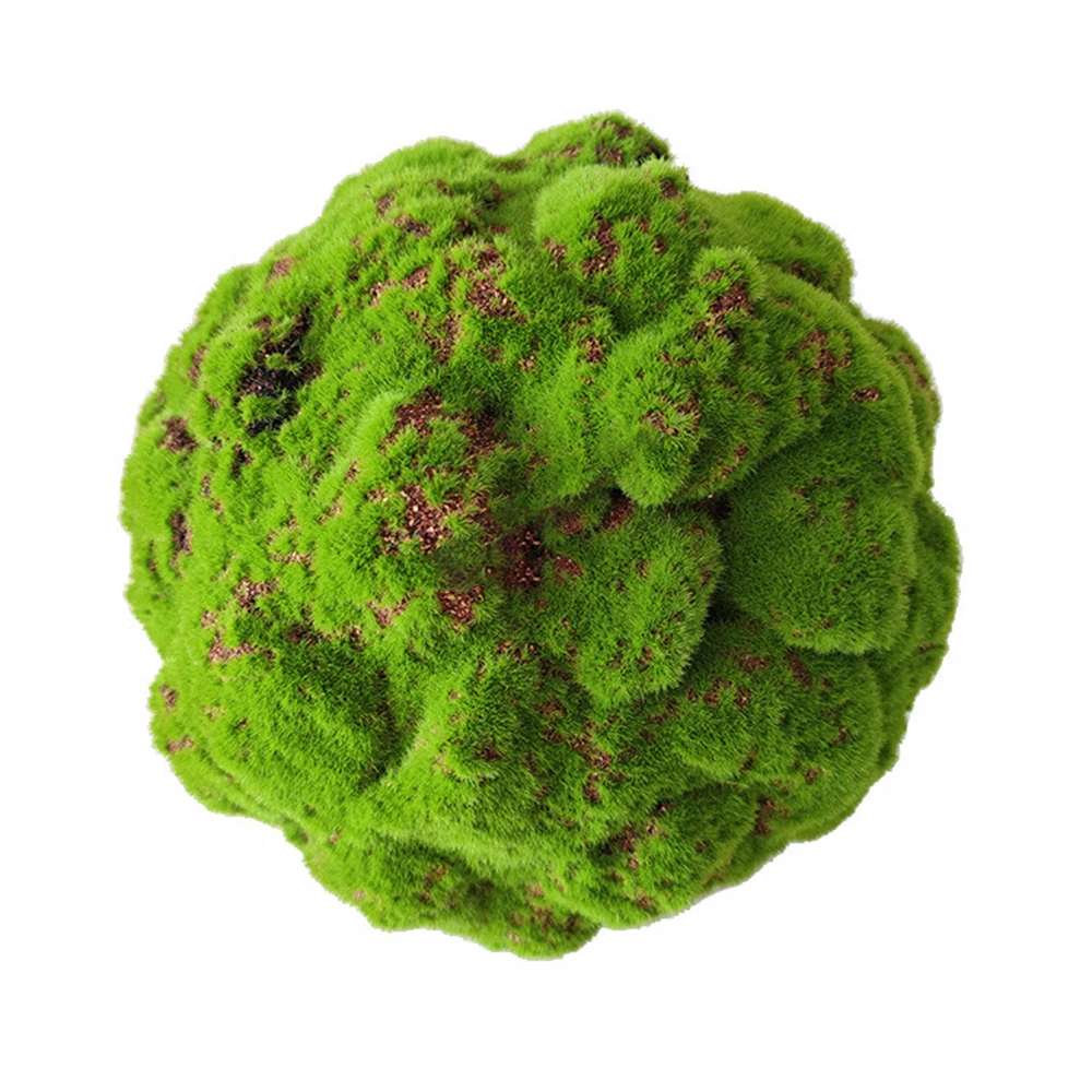 Artificial Fake Moss Ball Green Plants Eternal Life Grass Mini Landscape Crafts for Garden Hotel Home Decoration Straw Mattress