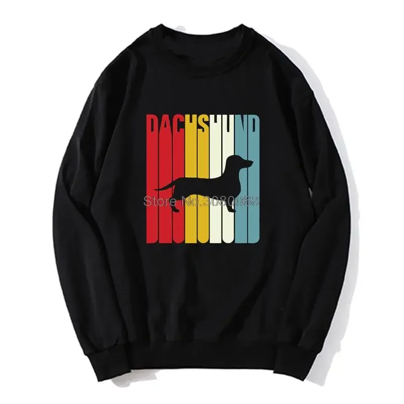 

Badger Dog Silhouette Cool Dog Dachshund Hoodie Men O-neck Hoodies Sweater Streetwear Harajuku