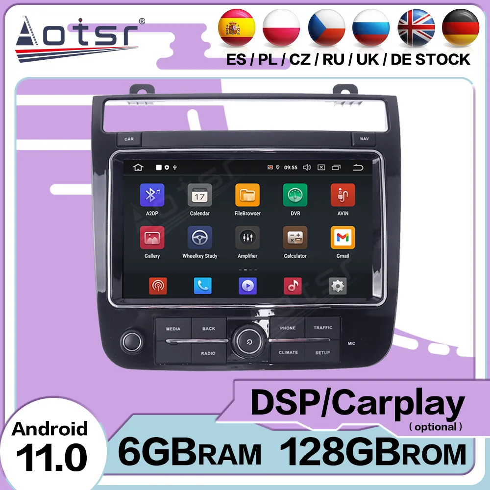 

Автомобильная Мультимедийная система Carplay, на Android 11, с Bluetooth, для Volkswagen Touareg 2011, 2012, 2013, 2014, 2015, 2016, 2017