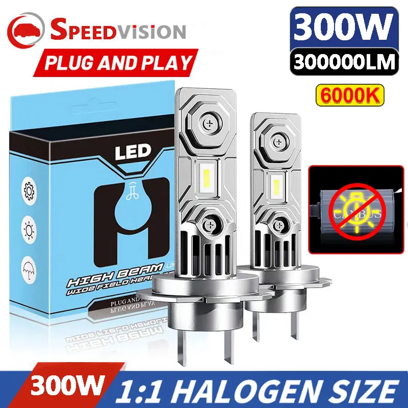 

H7 LED Headlights Canbus Fog Lights 120W 6000K 120000LM Car Headlights Bulbs 1: 1 Mini Diode Auto Lights Car Lamp 12V 24V Truck