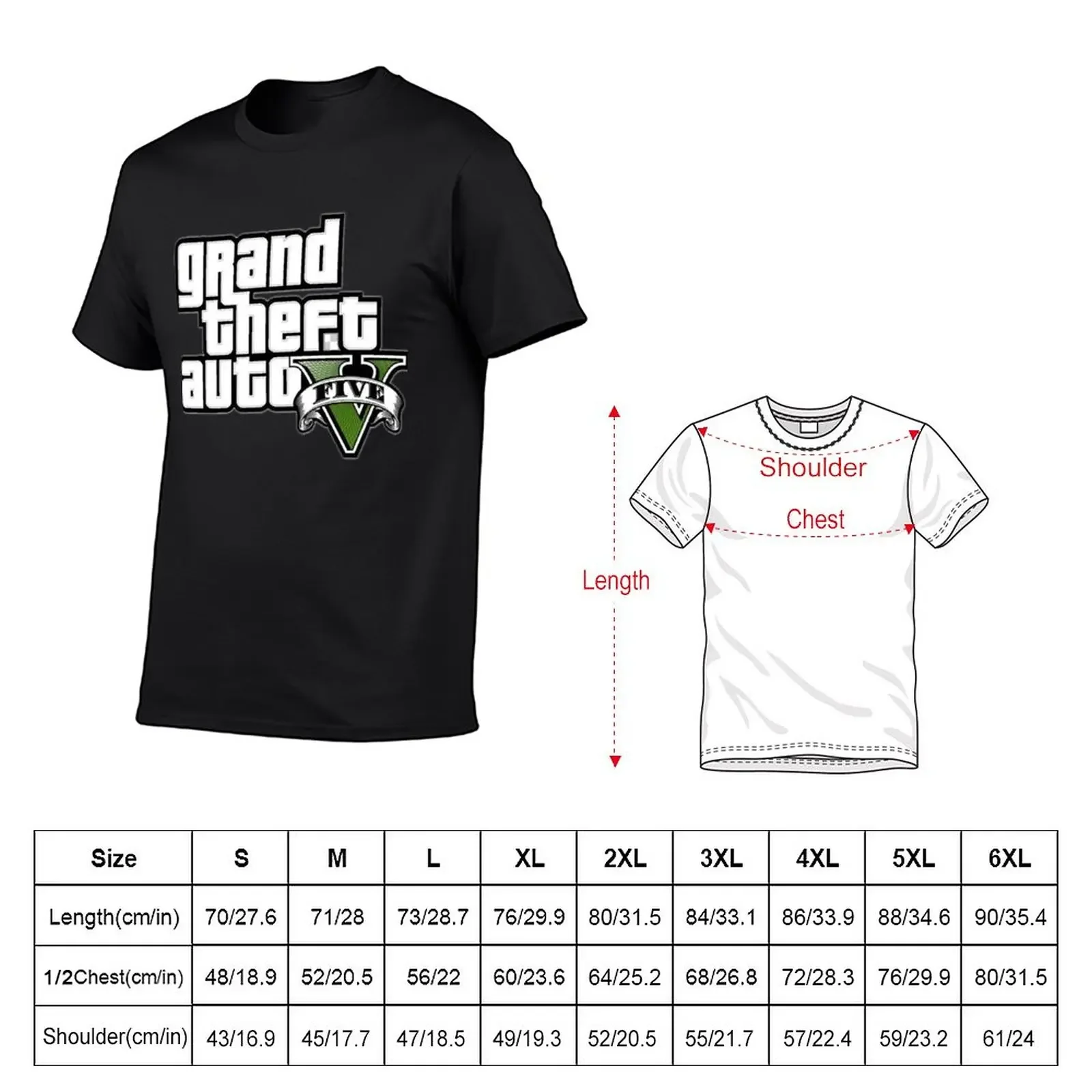 New gta5 logo T-Shirt korean fashion boys t shirts sublime t shirt mens funny t shirts