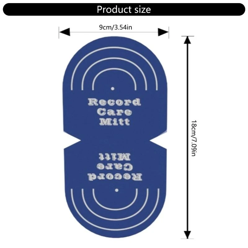 記録MITTレコードプロテクターグローブ2パックアンティスティッククリーニングカードボード.H05A