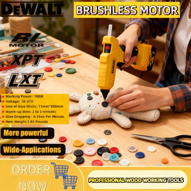 

Dewalt Cordless Electric Handheld Hot Glue Gun Repair DIY Tool Hot Melt Welding Hot Air Gun Anti Scald Nozzle for 20v Batteries