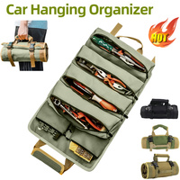 Multi-Purpose Tool Bag Portable Car Hardware Tools Pouch Multi-Pocket Roll Up Tool Bag Shockproof Repair Tool Storage Bag Pliers