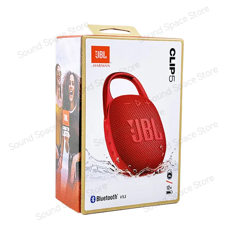 JBL Clip 5 Ultra Portable Bluetooth Speaker BT 5.3 Multi-Speaker Connection IP67 Waterproof 12 Hours Playtime Speaker with Hook