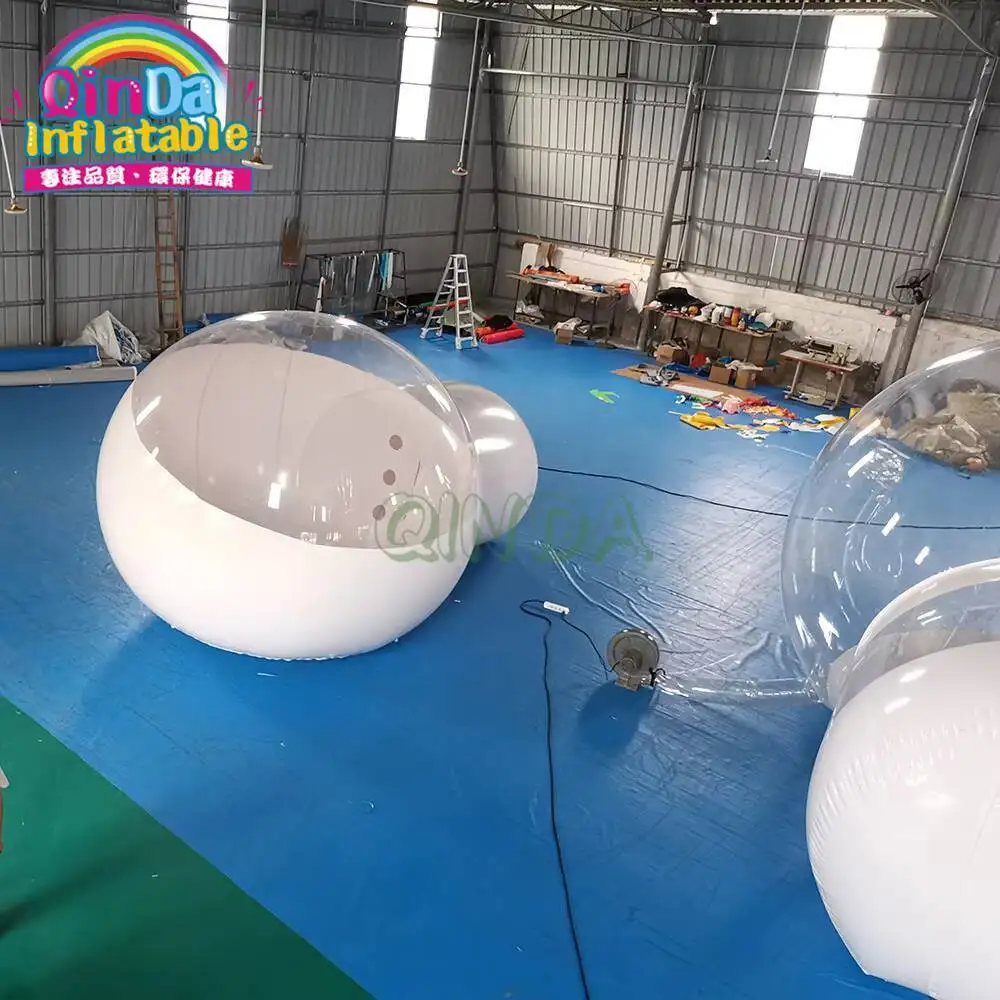 Outdoor Clear Hotel Gebruik Opblaasbare Iglo Bubble Tent, Koepeltent voor kamperen