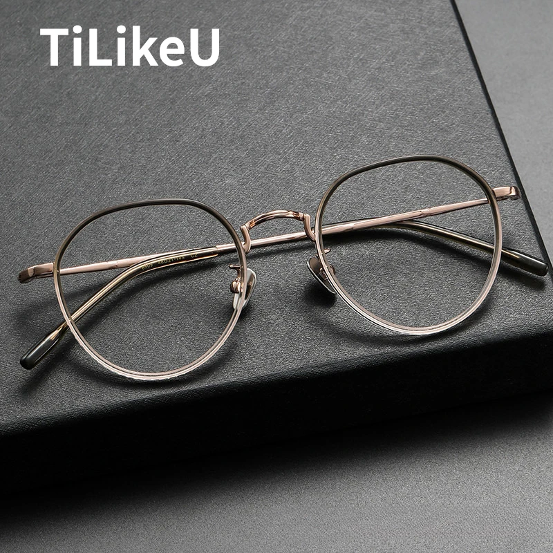 

Japanese Oval Shape Acetate Titanium Eye Glasses Frames Men Women Retro Round Myopia Prescription Optical Eyewear Spectacle 2024