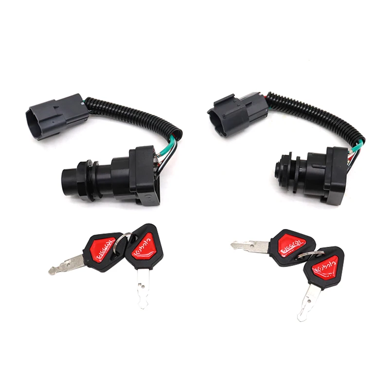 Kubota Excavator Universal Ignition Switch Ignition Lock key start Switch Lock  For U15  U20 U25 U30  KX155 163 175