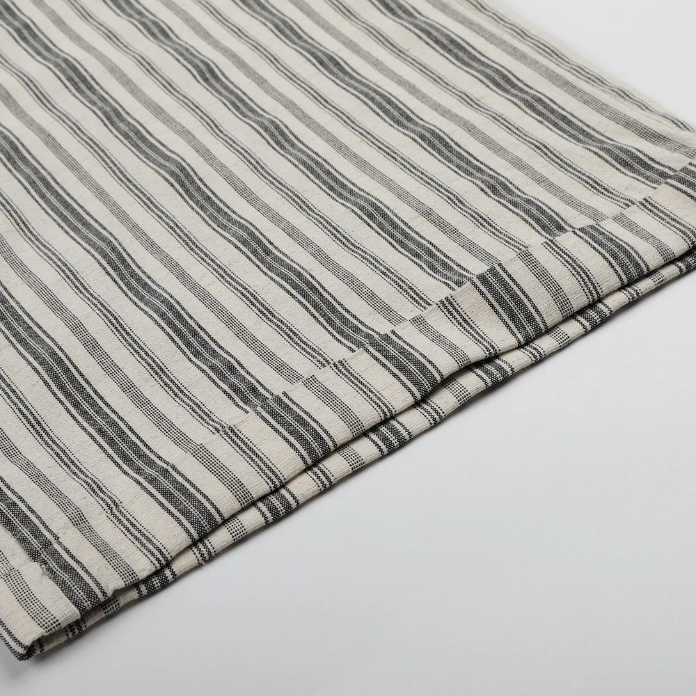 Harajuku Herren-Hose aus Leinen mit vertikalen Streifen, Baggy-Stil, lässige Jogginghose mit elastischem Bund und Kordelzug, entspannte Passform, Strand- und Urlaubshose – Detail 11