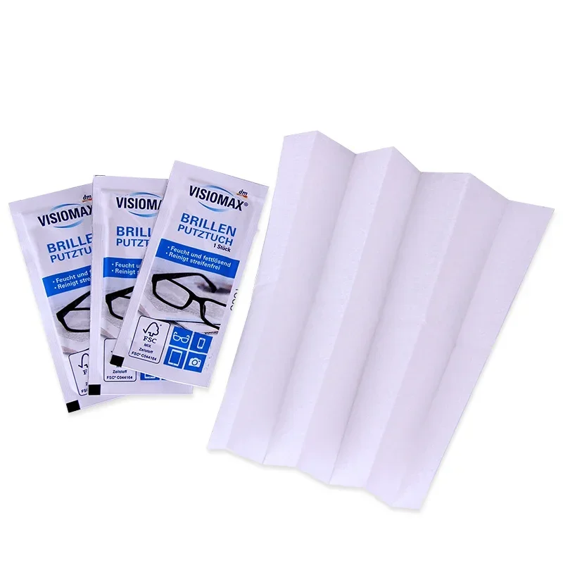 Individually Wrapped Disposable Cleaning Wipes for Glasses, Quick-Dry Cloth for SLR Camera Lens Care & Maintenance Made in DE