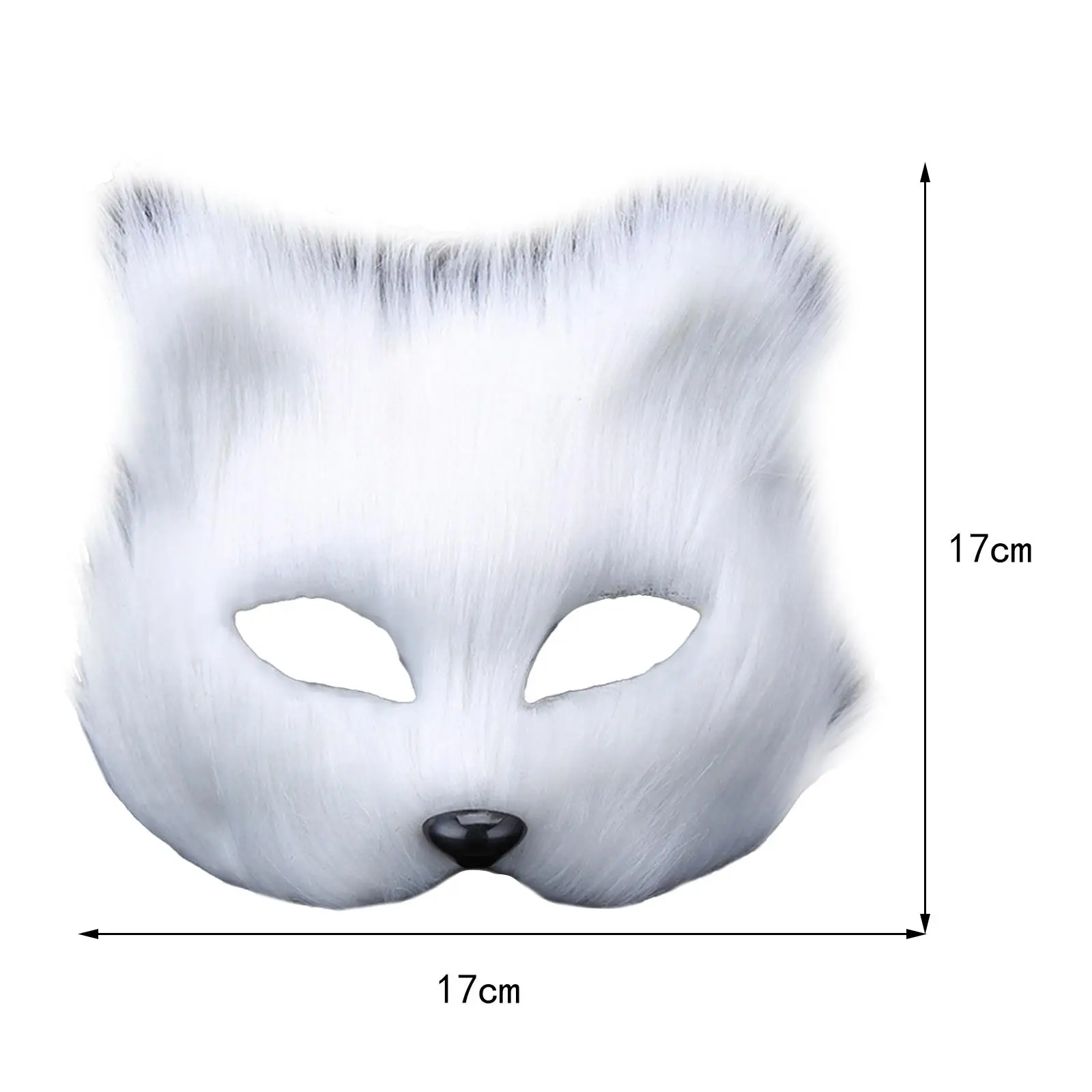 모피 여우 마스크 동물 코스프레 마스크, 무도회 마스크, 조절 가능한 스트랩 파티 장식