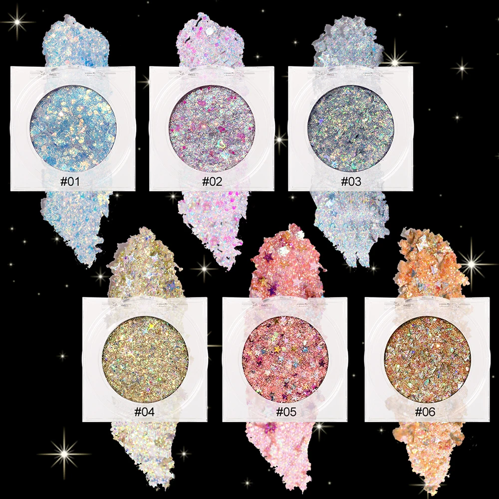 Face Gel Glitter Eyeshadow Custom Logo Pigment Long Lasting Waterproof Glue-free Stage Makeup Private Label Bulk Cruelty Free