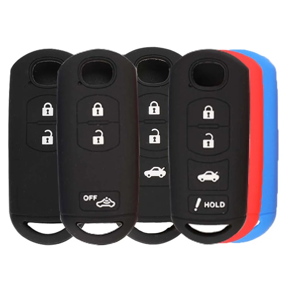 Jingyuqin Silicone Remote Car Key Cover Case For MAZDA 2 3 5 6 CX-3 CX-5 CX-7 CX-9 Speed Miata MX5 Shell Protector 2 3 4 Button