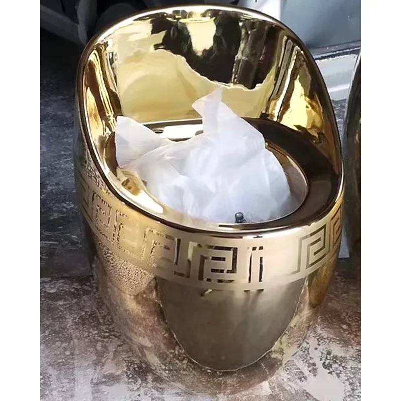 

one-piece gold toilet bowl