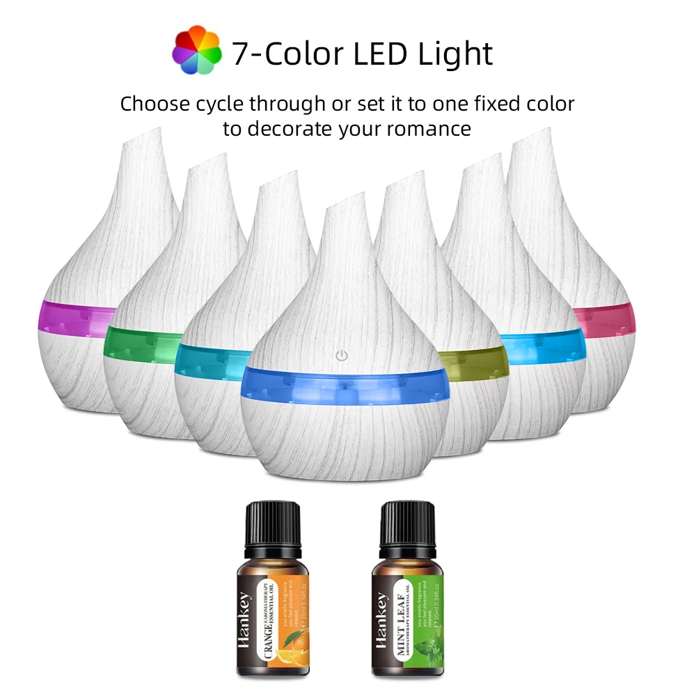 Portable 10.14oz USB Air Humidifier & Essential Oil Diffuser with Mini Touch Control, Perfect for Aromatherapy, Home, Office, an