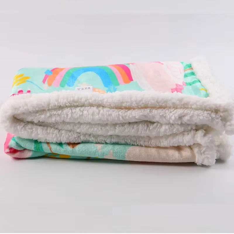 Wholesale Soft Sherpa Fleece Pet Blankets Warm Cute New Designer Custom Print Sublimation Luxury Pet Dog Blanket