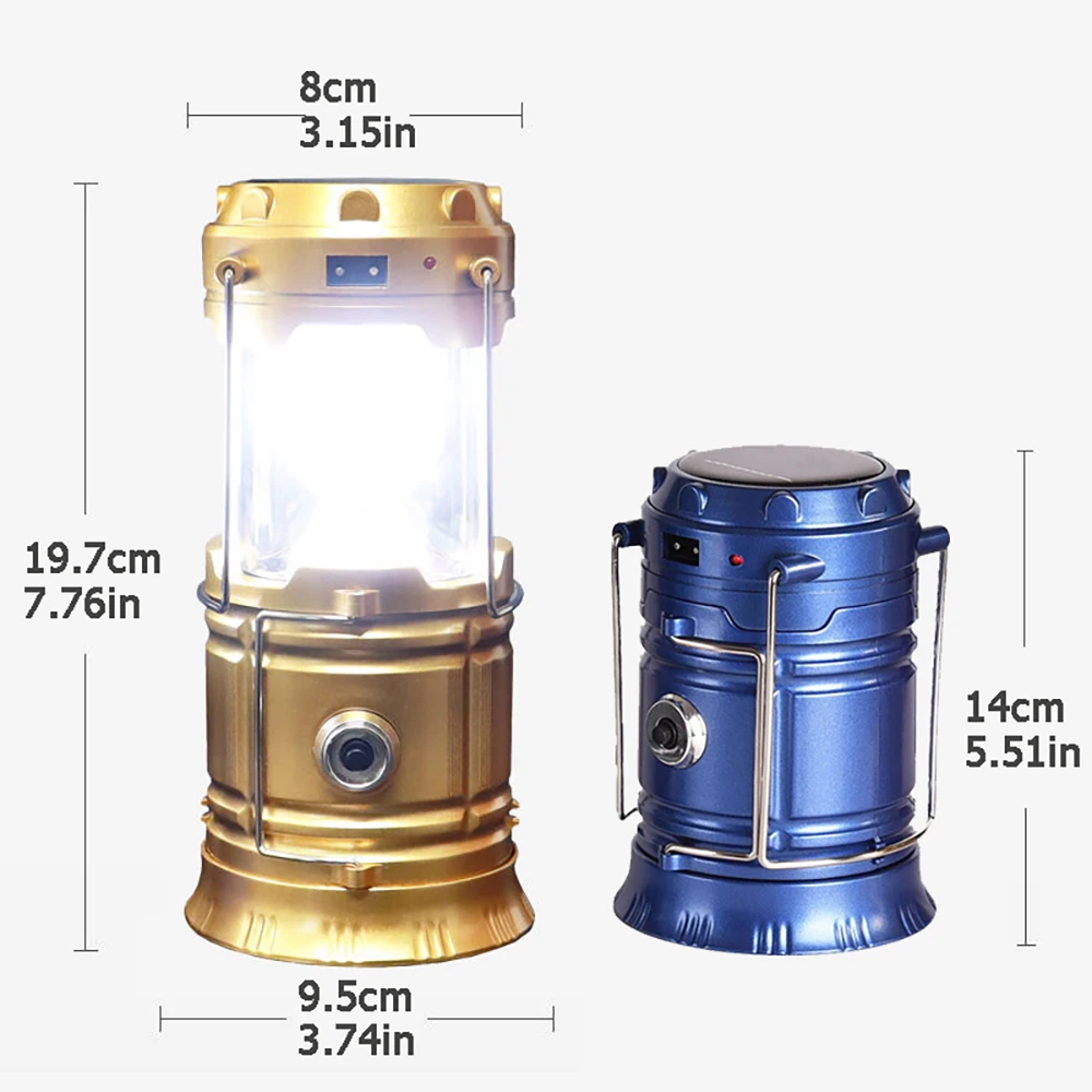 Solar Multifunctional Outdoor Camping Light 4-in-1 USB Charging Lantern LED Flashlight Lighting Lantern Suitable For Outdoor Cam