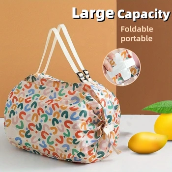 Bolsa de compras plegable de gran capacidad, bolsa de almacenamiento impermeable ecológica, bolso portátil, bolsas de almacenamiento reutilizables para viaje
