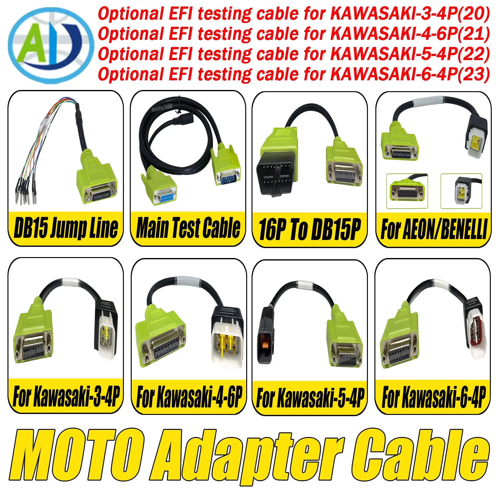 

For Yamaha Honda Kawasaki Suzuki KTM Motorcycle EFI Inspection Diagnostic Cable Locomotive Adapter Cable OBD2 Diagnostic Cable