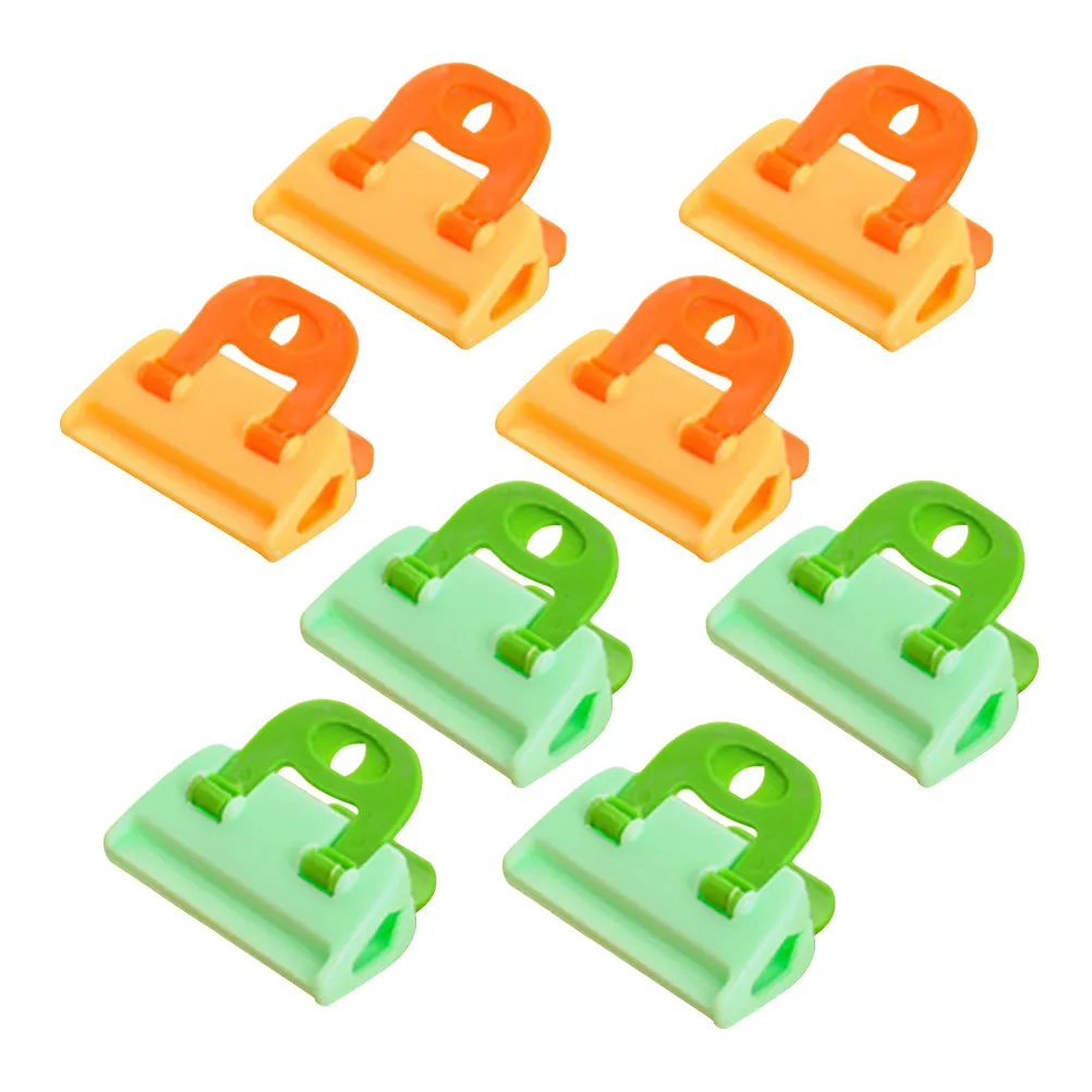 8 Pcs Food Fresh-keeping Clip Bag Sealing Clips Snacks Preservation PP Closure Packet